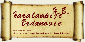 Haralampije Brdanović vizit kartica